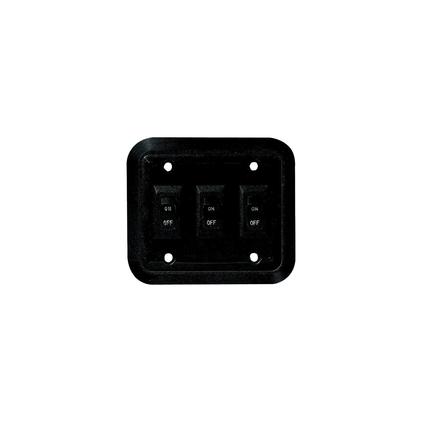 RV Designer S660 DC Triple Wall Switch in Plate, Black-Supply Nautica