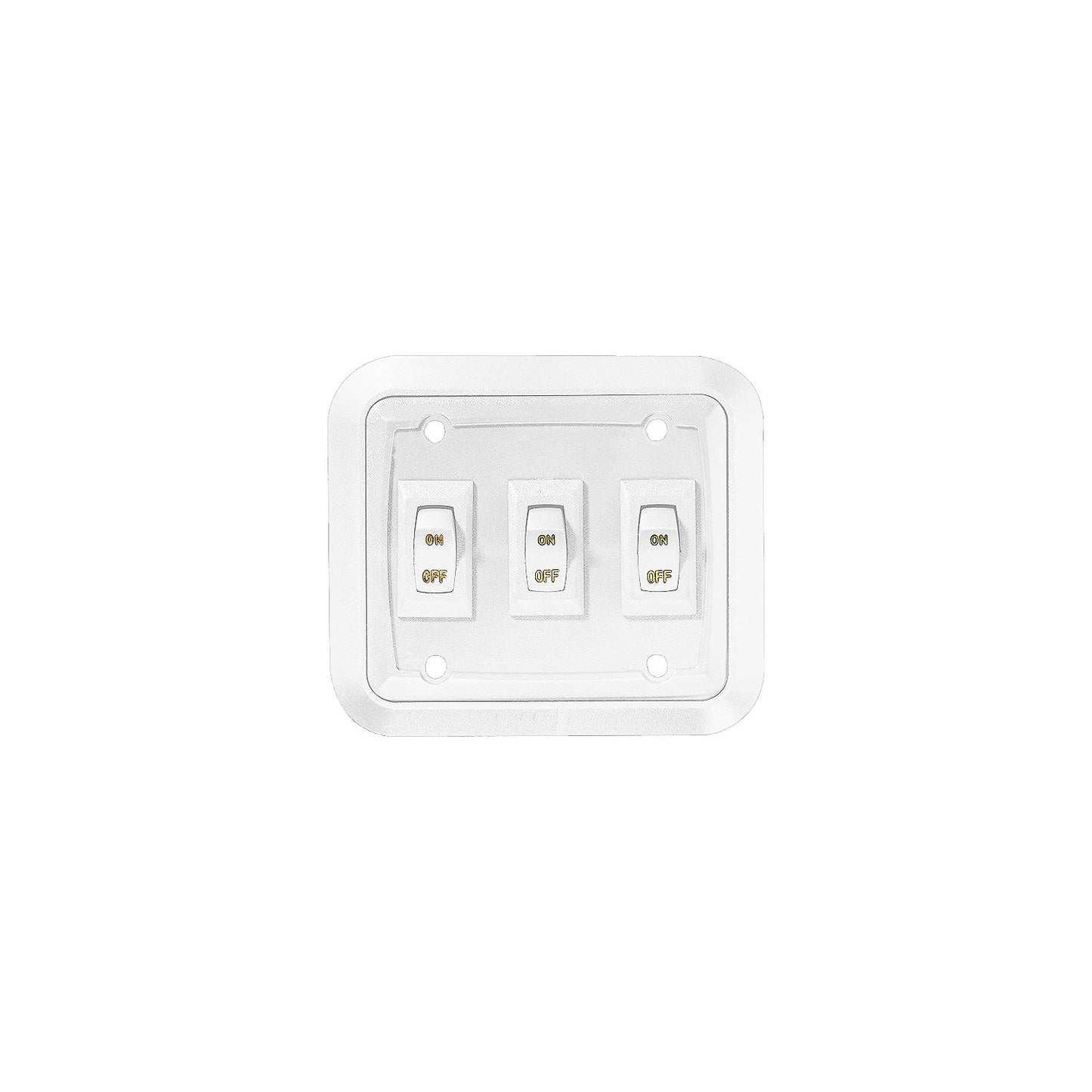 RV Designer S661 DC Triple Wall Switch in Plate, White-Supply Nautica