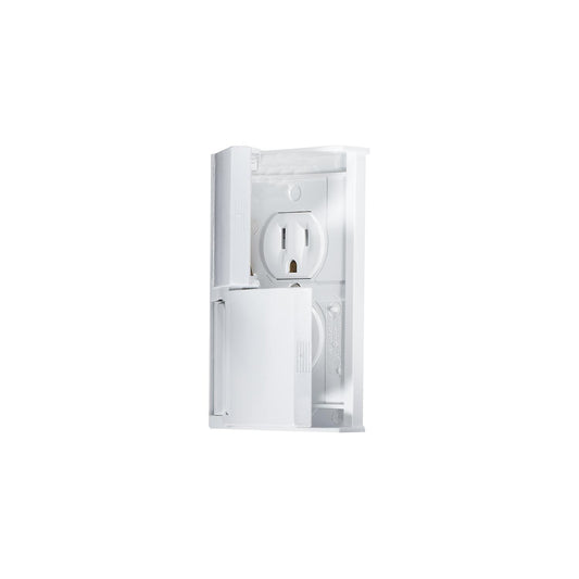 RV Designer Weatherproof Receptacle, White-Supply Nautica