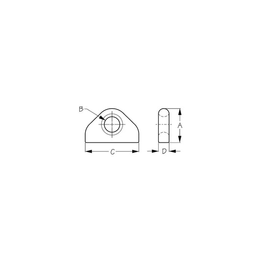 Seadog Weldable Bow Eye, Cast Aluminum