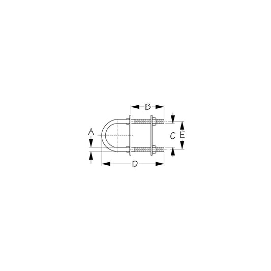 Sea-Dog 0802531 U-Bolt - Stainless Steel, 3/16"