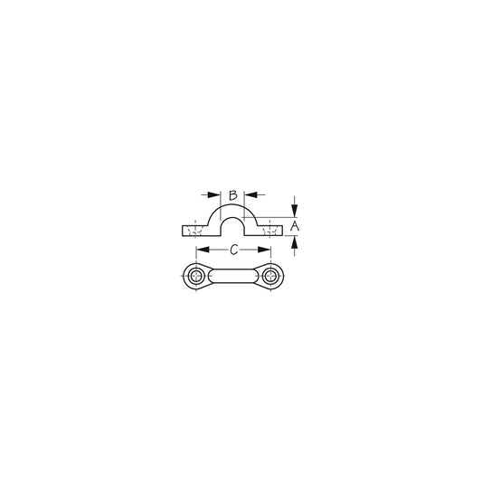 Sea-Dog 081276 Pad Eye Chrome/Bronze 3/8"