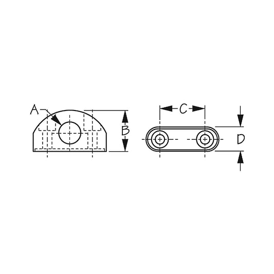 Fairlead 1/2" Nylon