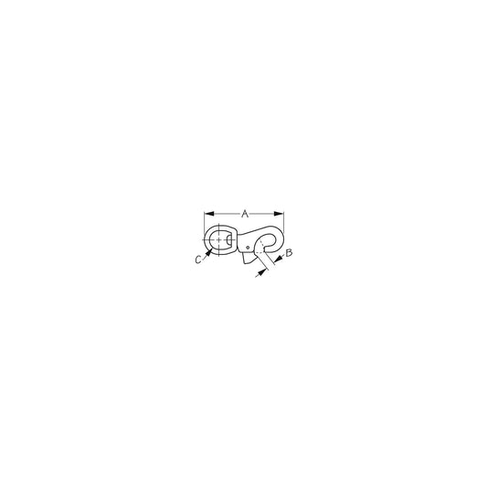 SeaDog 1463331 Bull Nose Swivel Snap | Cast 316 Stainless Steel | 1" Diameter