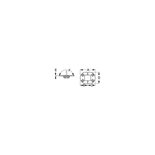 Sea-Dog 201555 Round Side Two Pin Hinge, 3" (Carded)