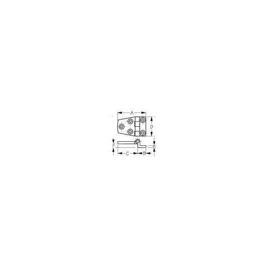 SeaDog 2053501 Offset Door Hinge, 316 Stainless, 2-1/8" x 1-1/2"