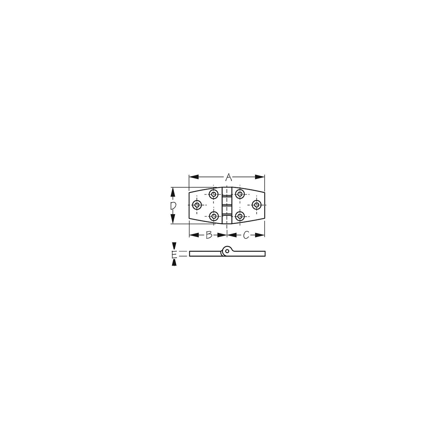 Chrome Plated Zinc Door Hinge