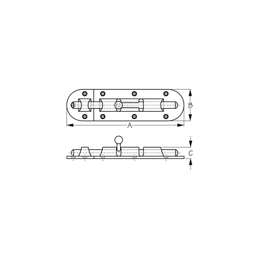 SeaDog 2212551 Heavy Duty Barrel Bolt, Investment Cast 316 Stainless Steel