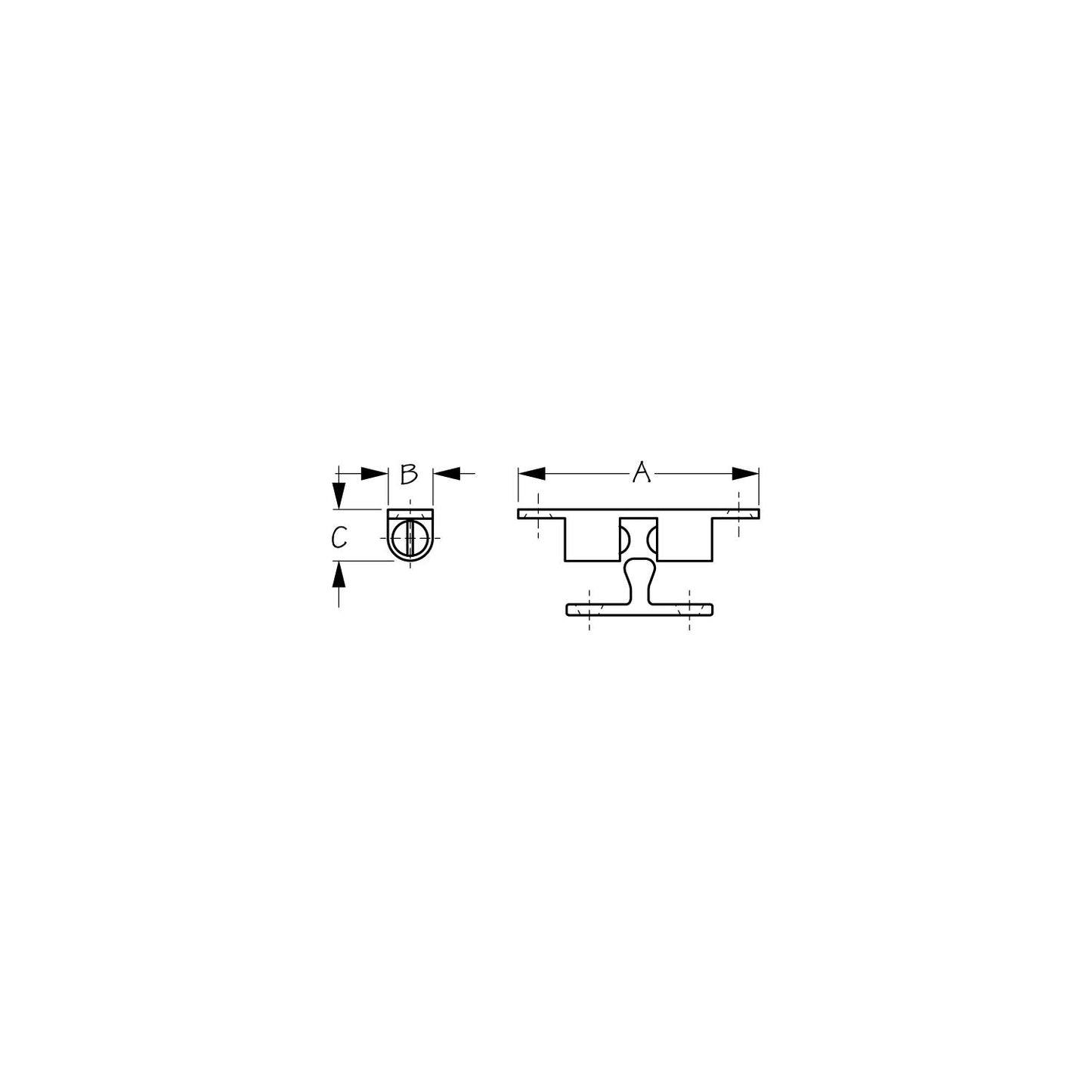 Stud Catch 2-1/4" Brass