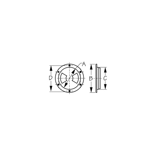 Quarter-Turn Deck Plate w/Internal Collar