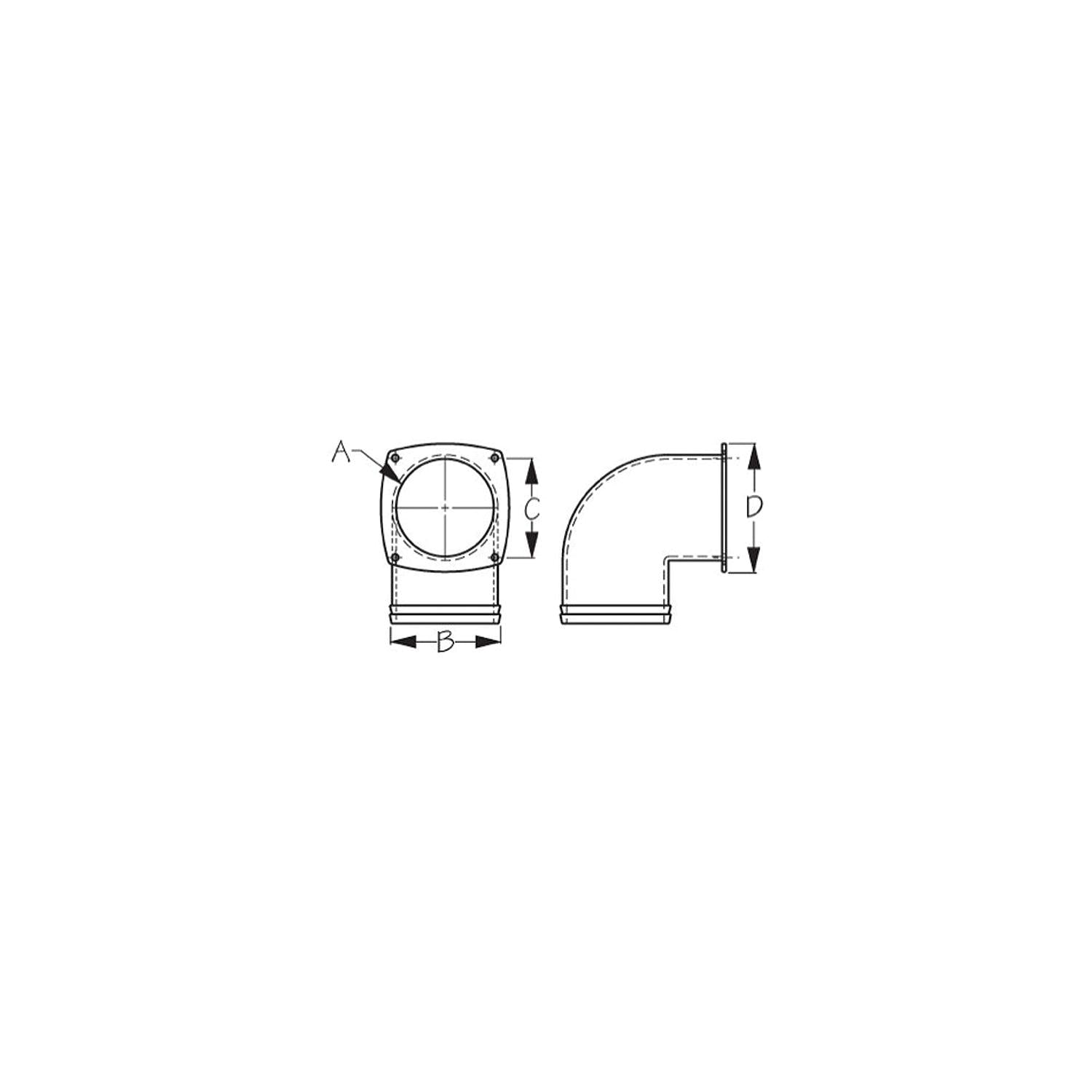 Hose Vent Elbow, 3"-Supply Nautica