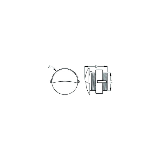 SeaDog 401270 LED Flush Mount Round Courtesy Light with Stainless Cover | White Finish-Supply Nautica