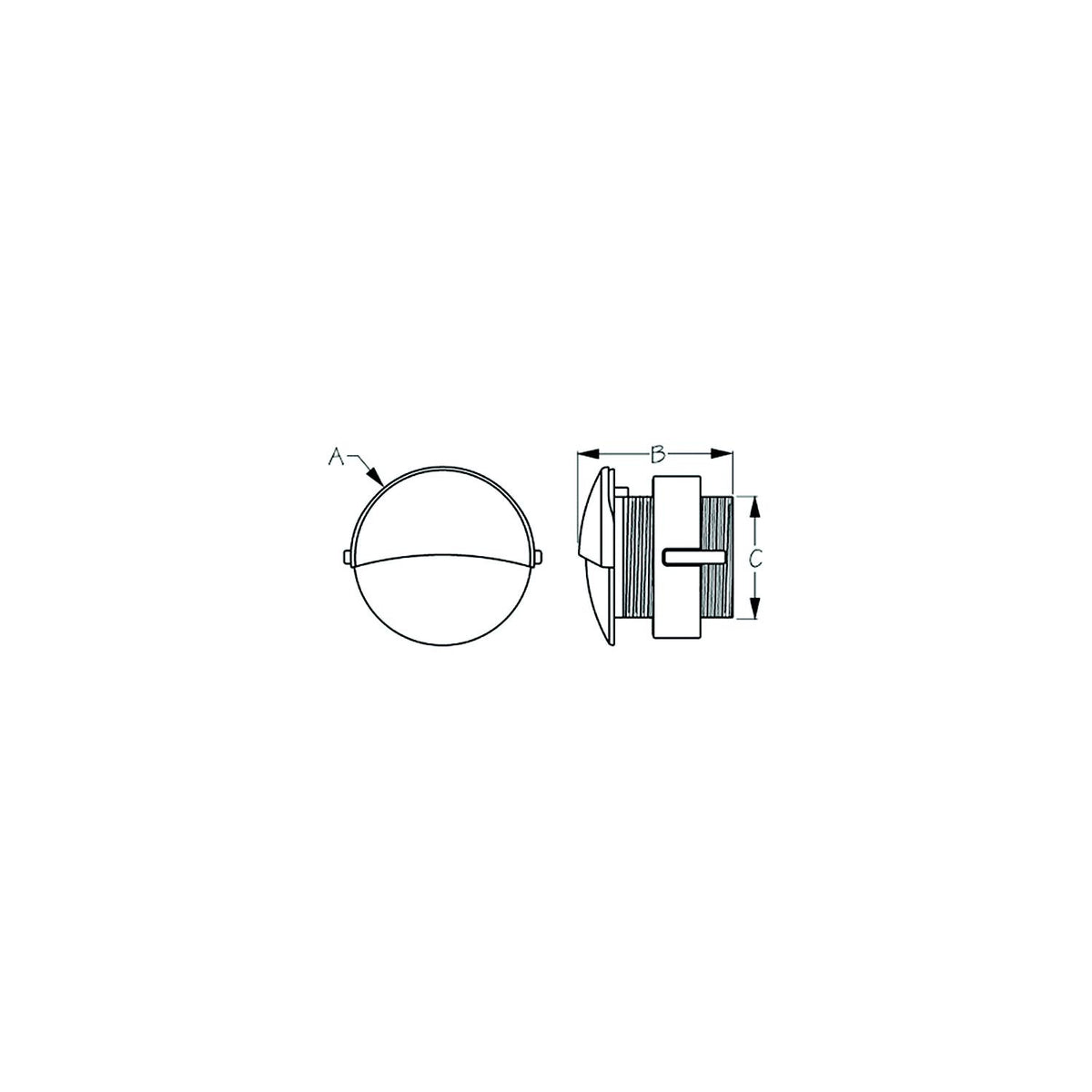 Sea-Dog LED Flush Mount Courtesy Light, Round, Blue LEDs-Supply Nautica