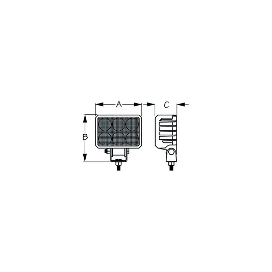 Seadog 4053353 LED Rectangular Flood Light, 9-36V-Supply Nautica