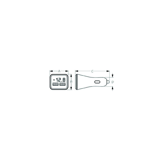 Seadog 4265131 Double USB Power Plug w/Voltage & Amp Meter-Supply Nautica