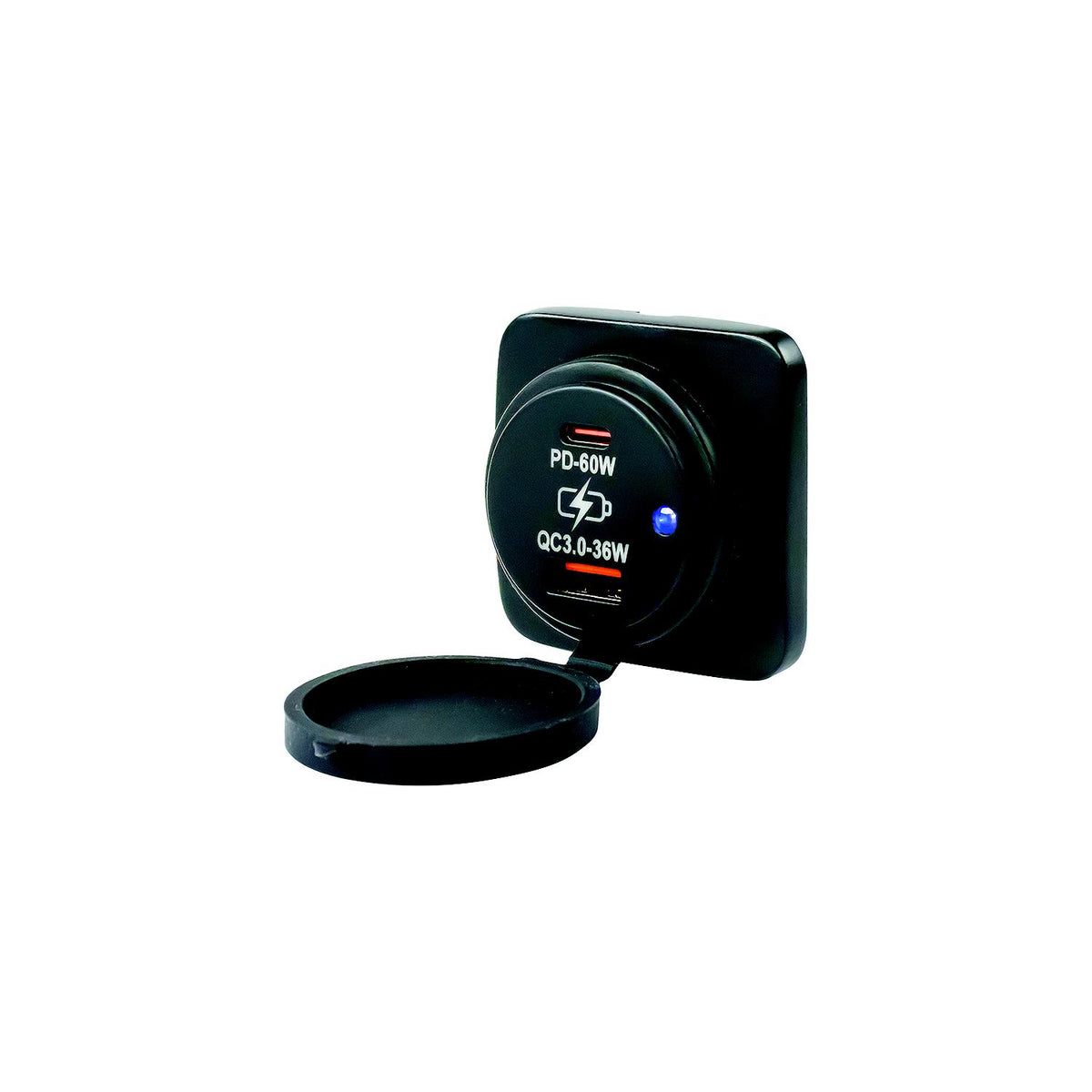 SeaDog 4265311 Surface Mount USB 3.0 & USB-C Power Socket, Square-Supply Nautica