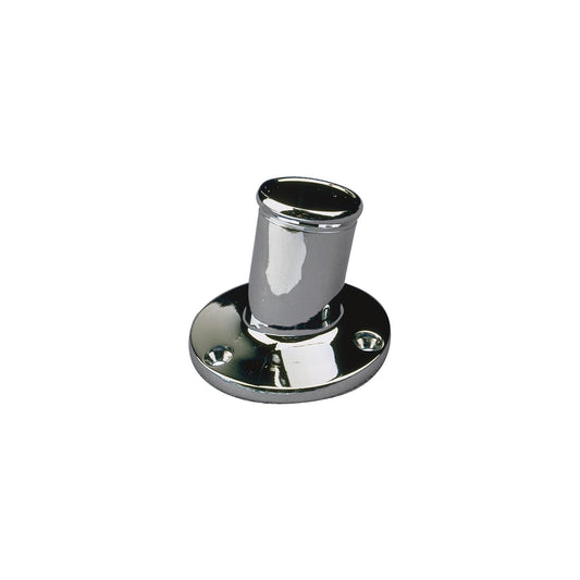 Flagpole Socket, 3/4" Chrome Brass