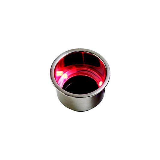 LED Flush Mount Combo Drink Holder W/Drain Fitting