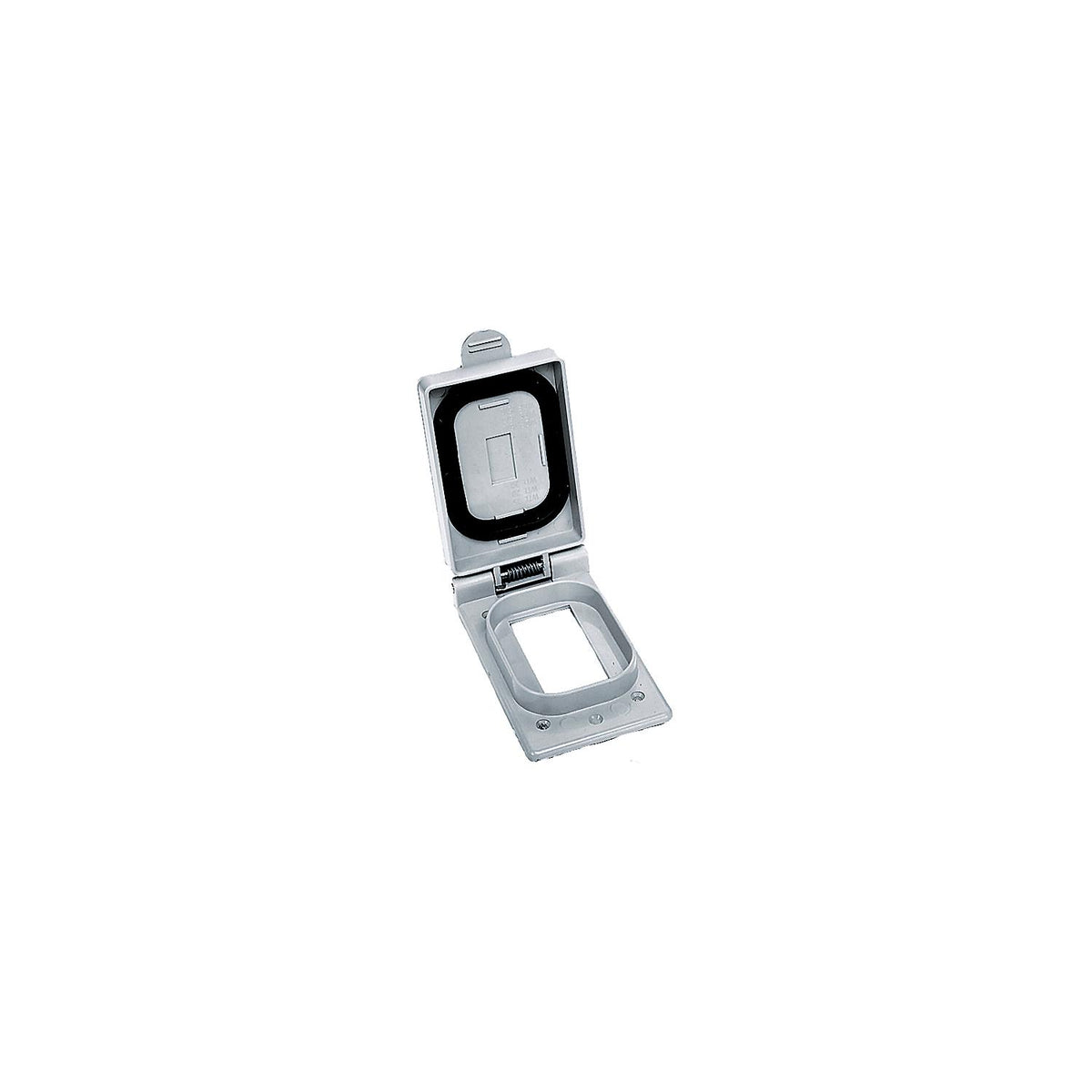 Hubbell CWP26CR Commercial Grade Weatherproof Lift Cover Plate for GFCI & Stylized Receptacles, Grey-Supply Nautica
