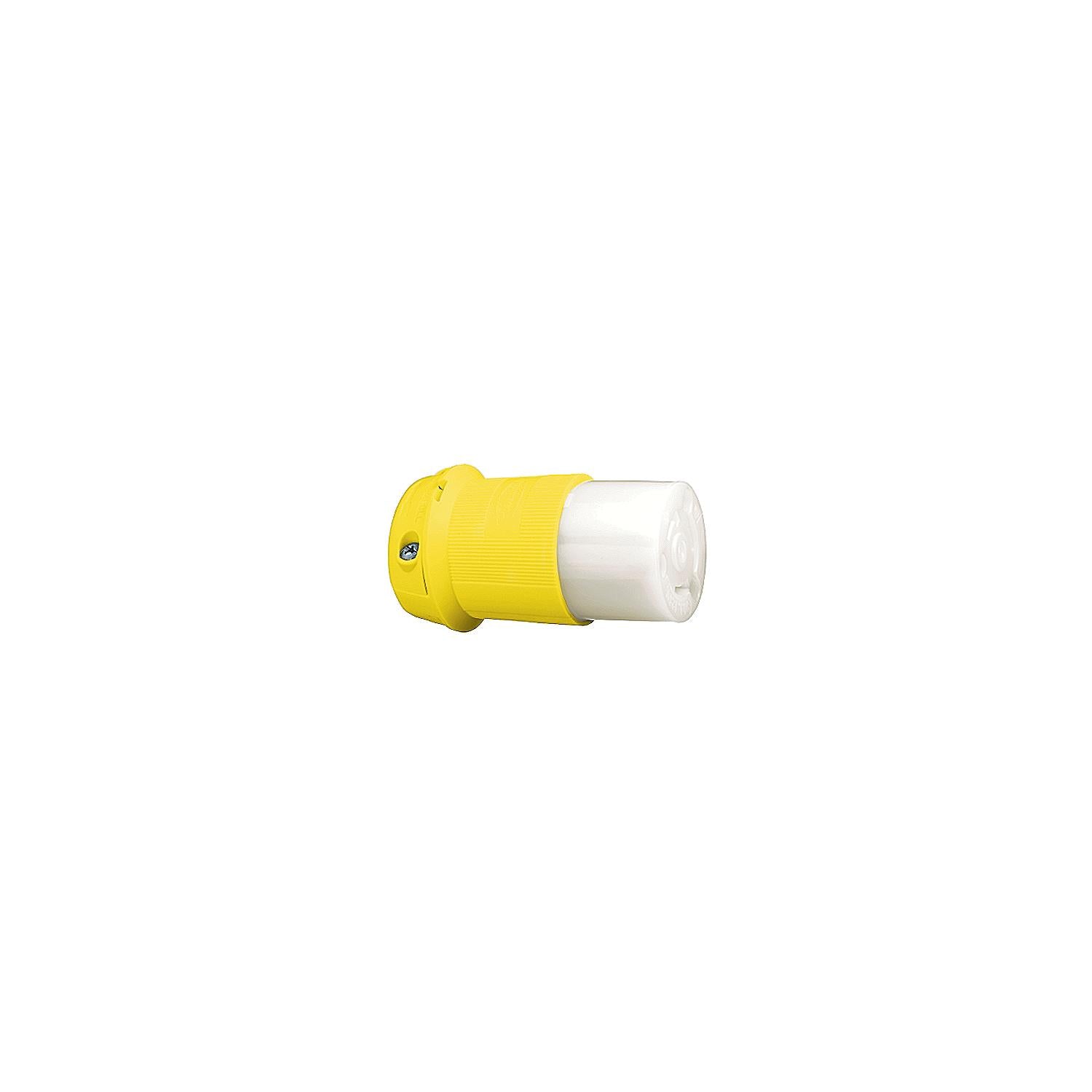 Hubbell HBL26CM13 Yellow 30A 125V Twist Lock Connector Body-Supply Nautica