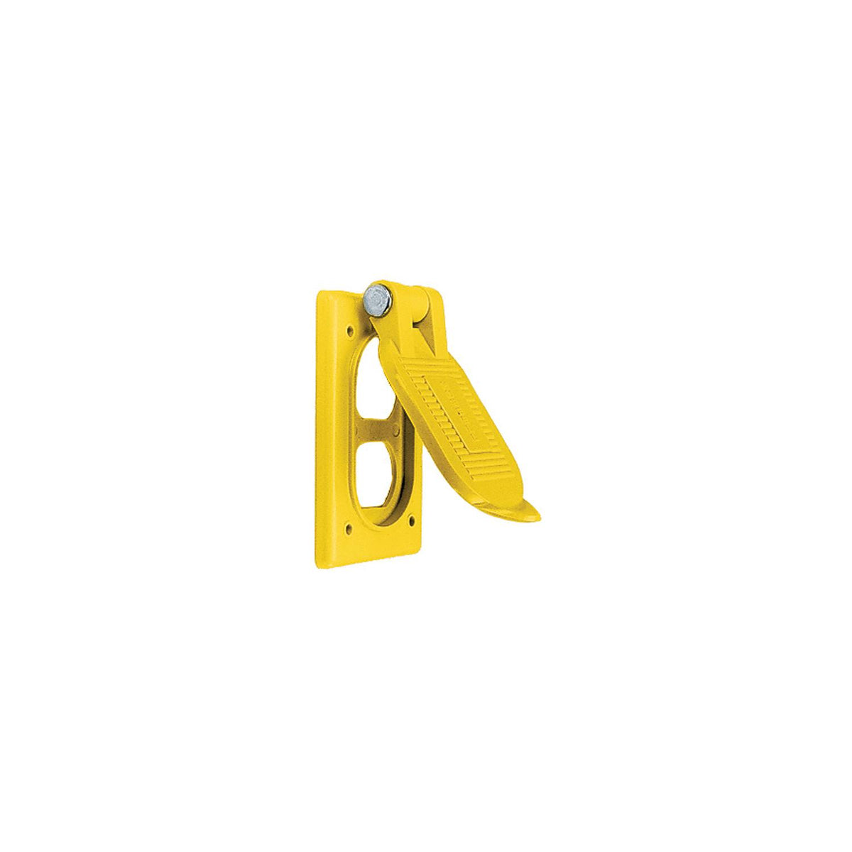 Hubbell HBL52CM21 Yellow Spring Loaded Polycarbonate Lift Cover Plate for Weatherproofing Duplex Receptacles-Supply Nautica