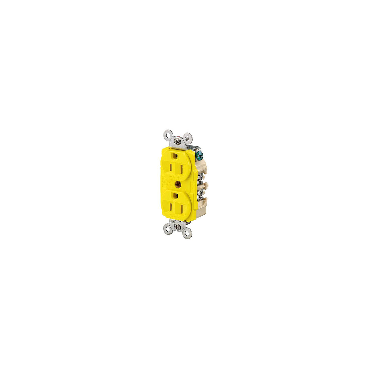 Hubbell HBL52CM62 Yellow 15A 125V Heat & Corrosion Resistant Duplex Receptacle-Supply Nautica
