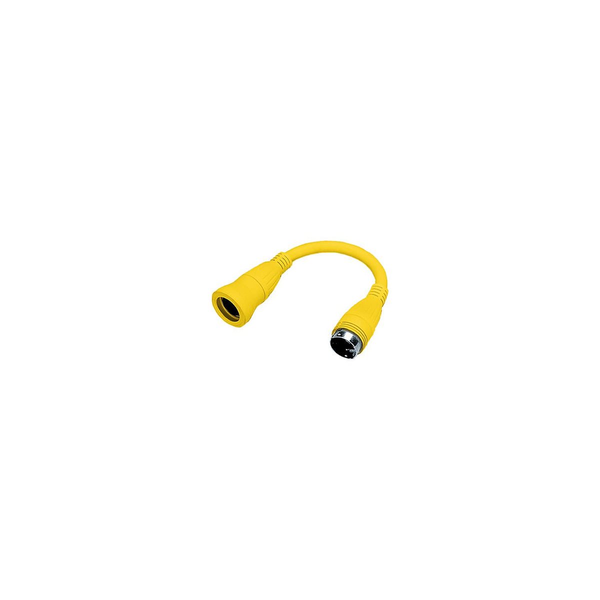 Hubbell HBL61CM71 Yellow Twist Lock Female to Twist Lock Male Adapter-Supply Nautica