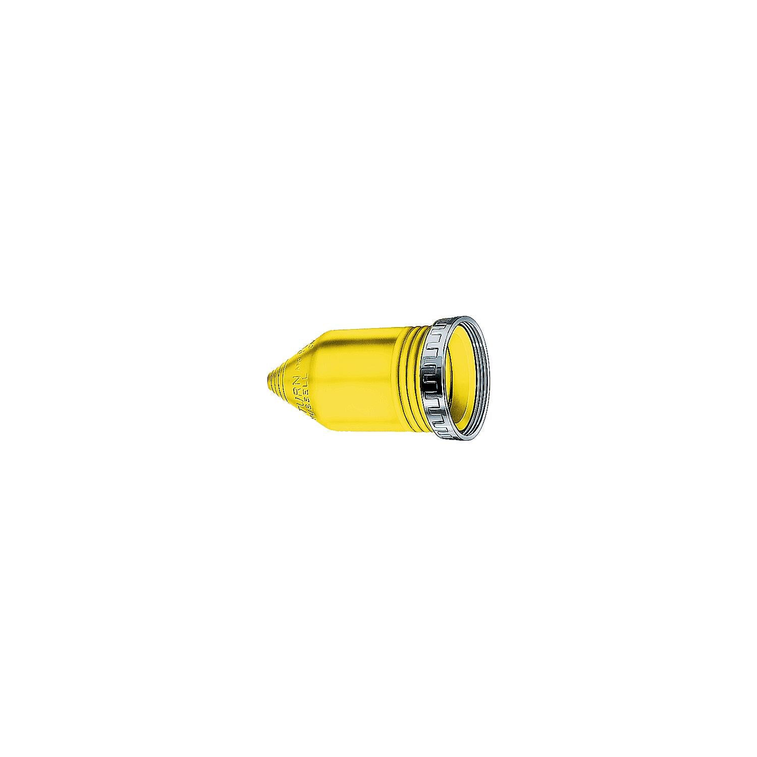 Hubbell HBL77CM15 Yellow Seal-Tite Cover & Stainless Steel Sealing Ring for Connector Body-Supply Nautica