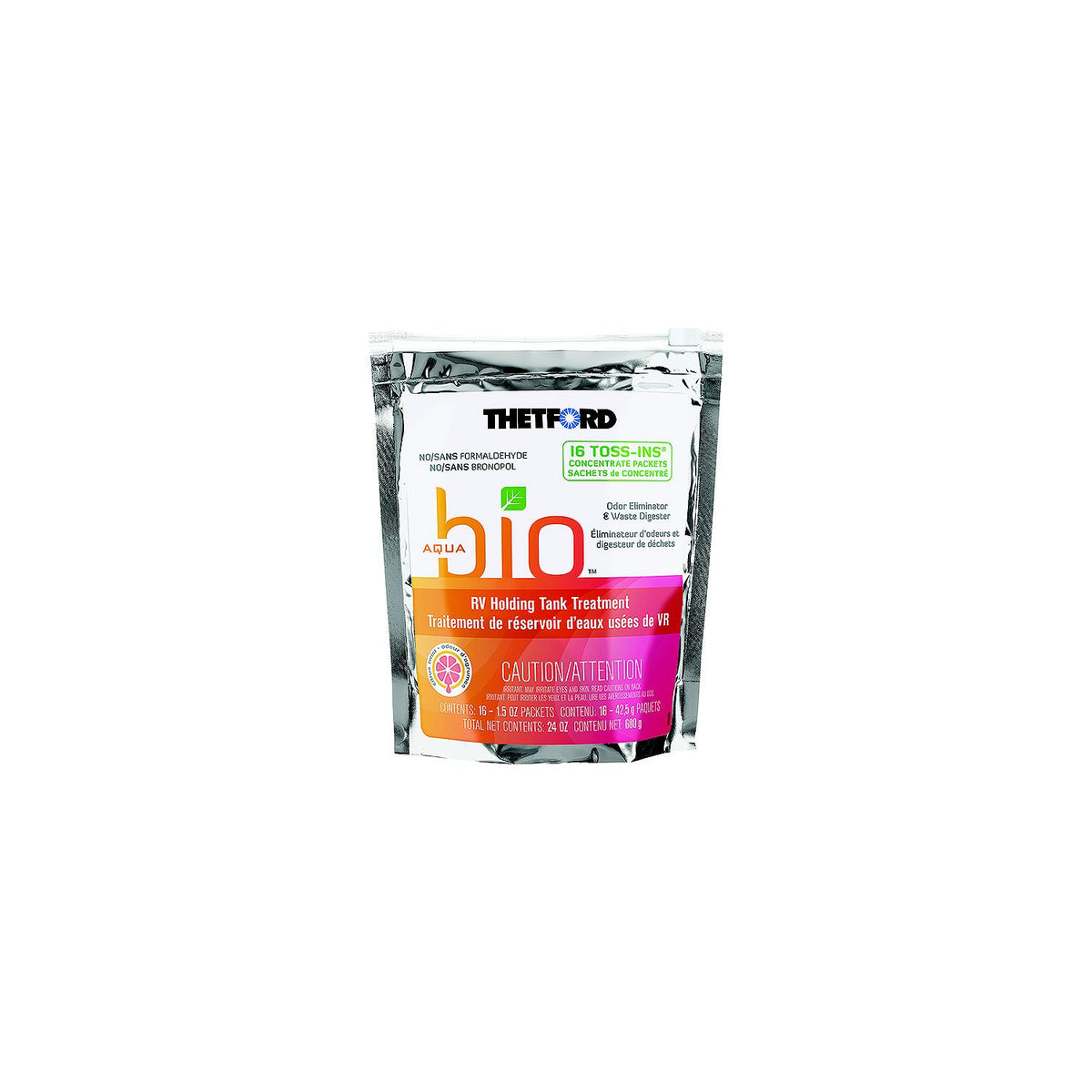 Thetford 96590 Aquabio™ Toss-In Pack Holding Tank Treatment, 1.5 oz., 16/pk-Supply Nautica