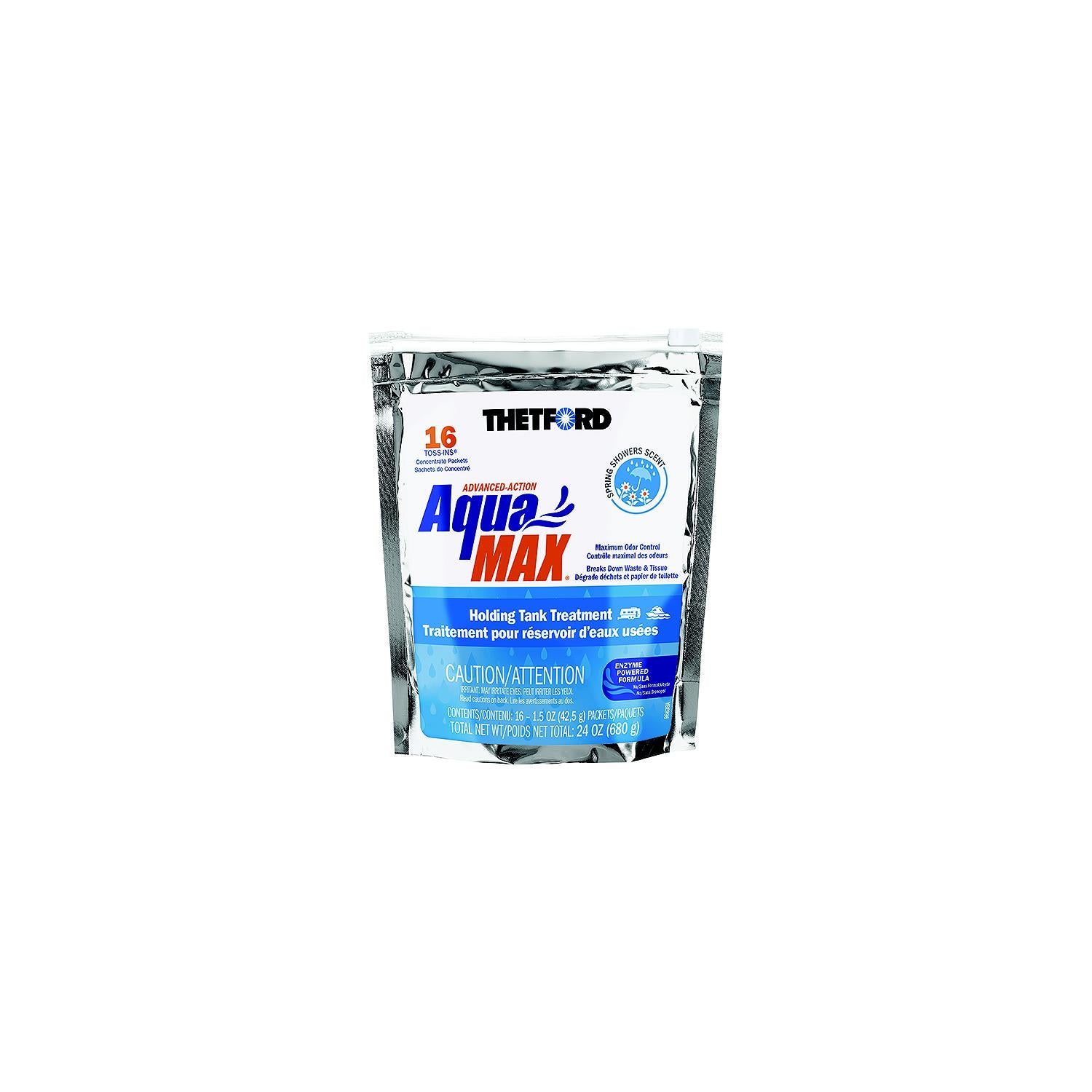 Thetford 96631 Aquamax® Holding Tank Treatment, 16-Pack Toss-Ins®, Spring Showers Sent-Supply Nautica