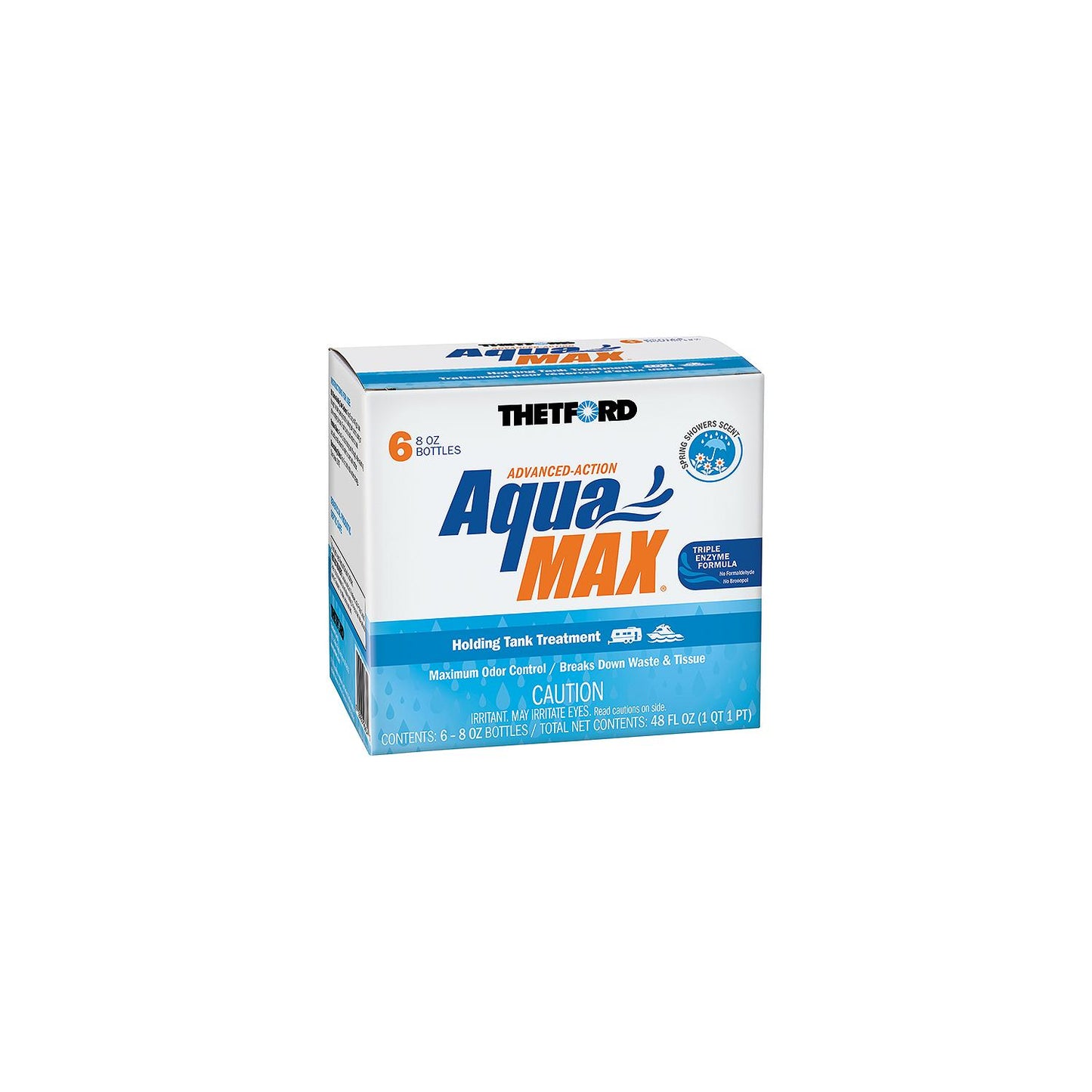 Thetford 96634 Aquamax® Holding Tank Treatment, 6-Pack 8oz Liquid, Spring Showers Sent-Supply Nautica