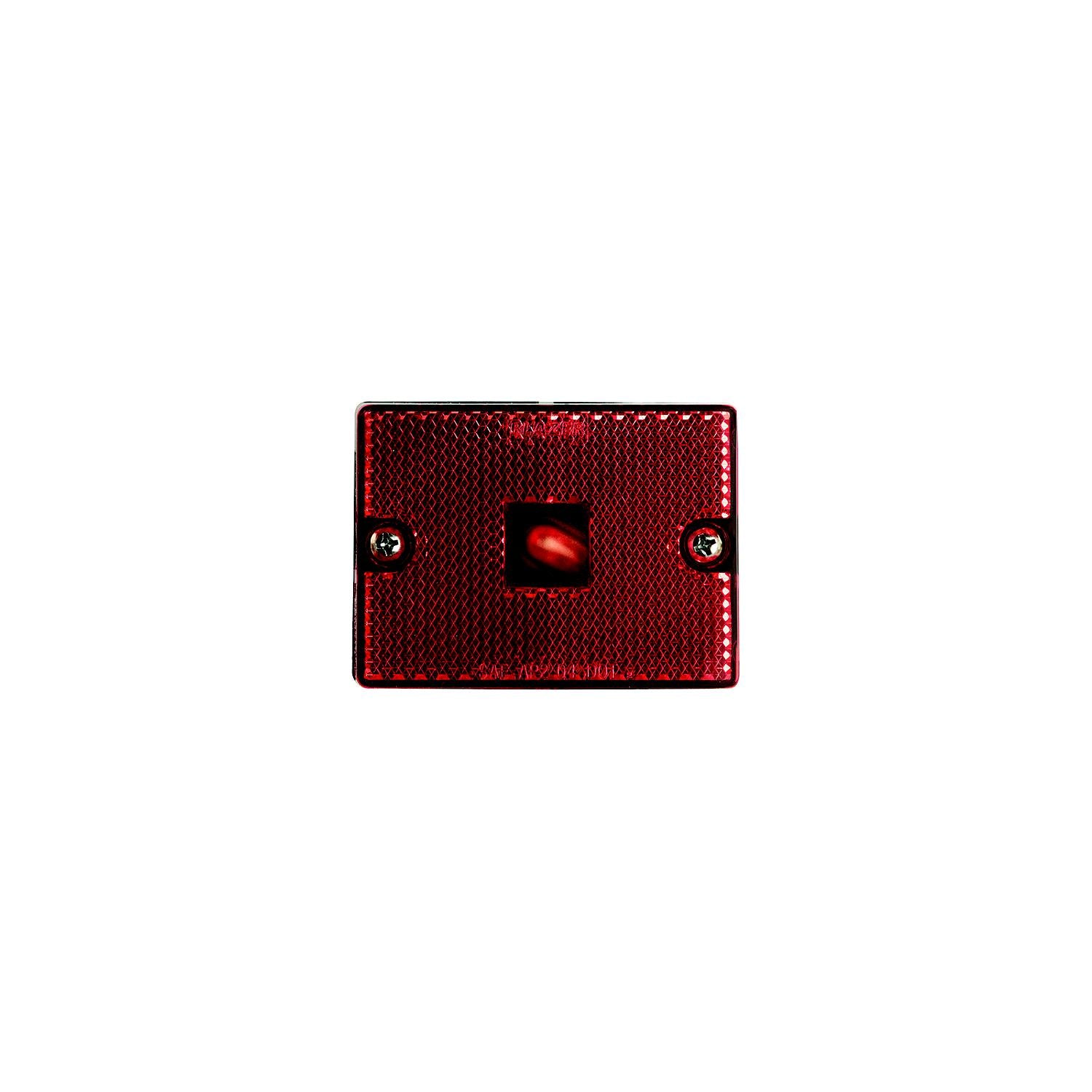 Hopkins B423R 2 - 3/4" Rectangle Clearance/Side Marker w/ reflex, Red-Supply Nautica