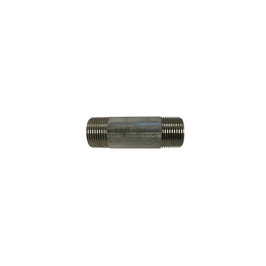 70080 316 Stainless Steel Nipple, 3/4" x Close