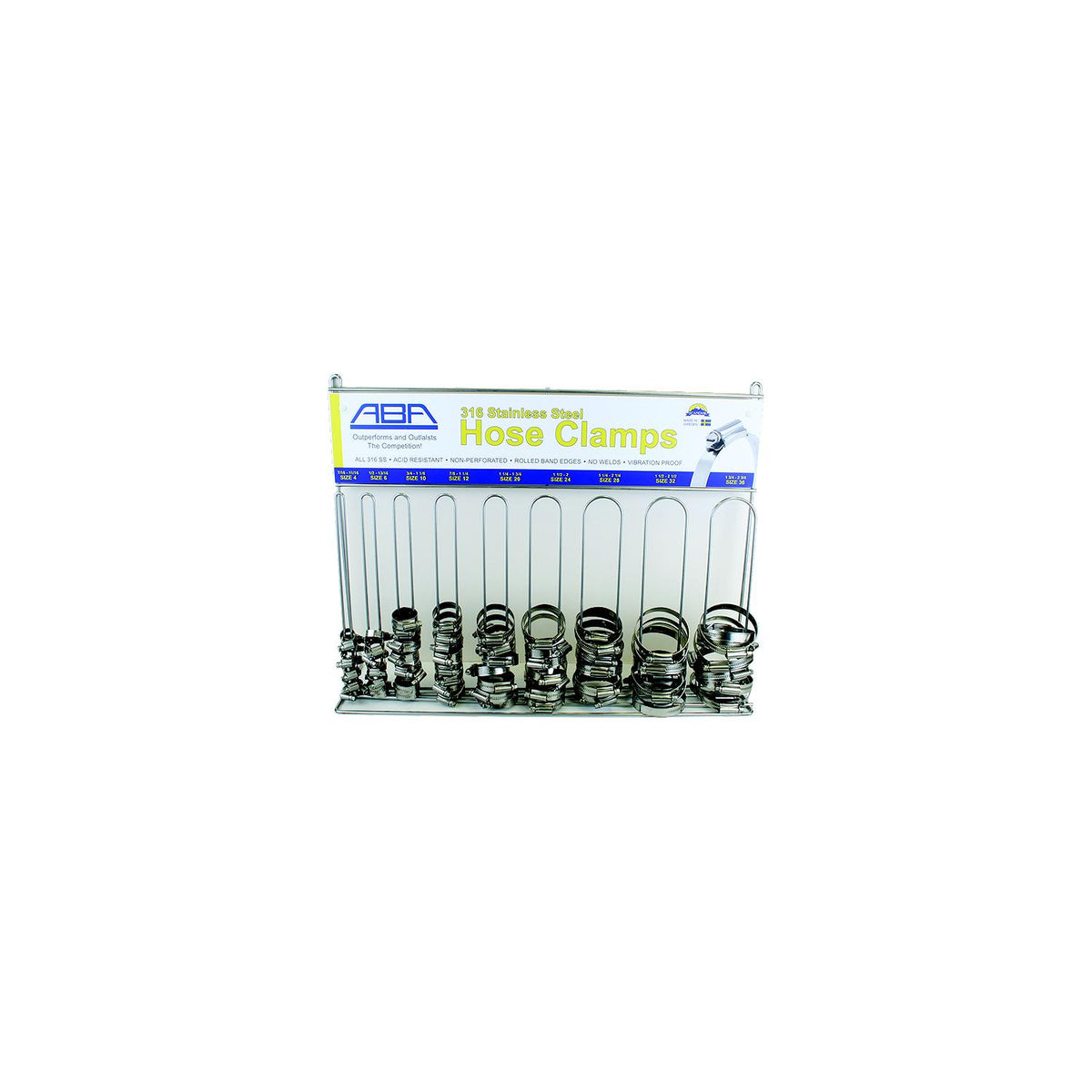 Scandvik 24401 ABA Hose Clamp Counter Top Display Rack-Supply Nautica