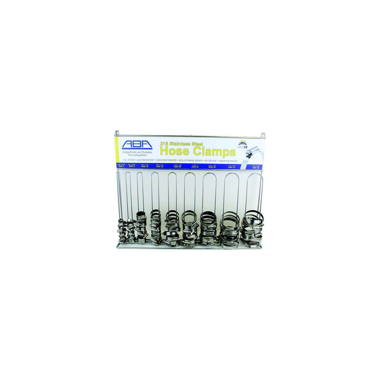 Scandvik 24401 ABA Hose Clamp Counter Top Display Rack-Supply Nautica