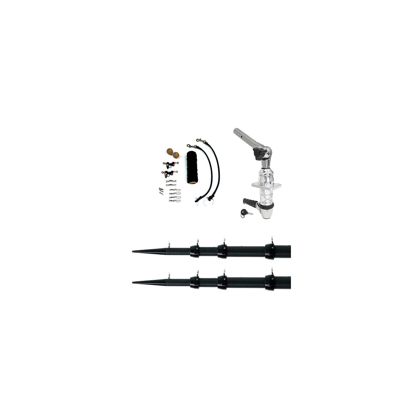 Tigress 8867900 XD Top Mount Carbon Fiber Outrigger System, 18' X 1-1/2, Black/Black