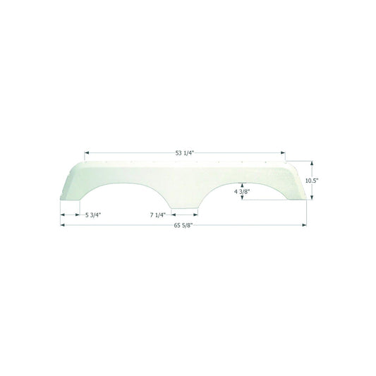 Icon Technologies 01424 Tandem Jayco FS700 White RV Fender Skirts