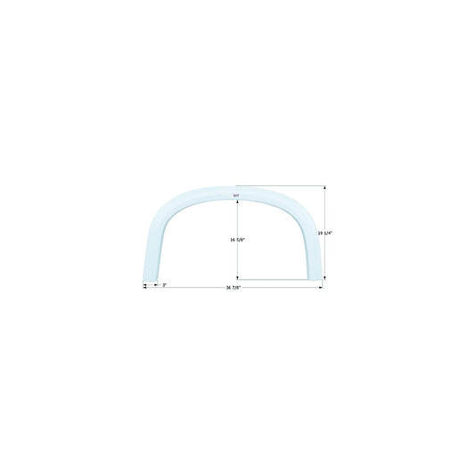 Icon 12038 Fender Skirt – Single Four Winds FS2038, Polar White