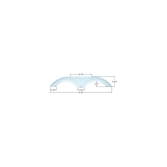 Icon 12072 Fender Skirts – Tandem Forest River Fs2072, Polar White