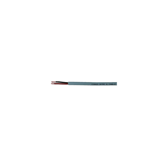 Cobra Wire B7G16B21100FT Bare Copper Duplex Wire, 16/2, 100', Gray