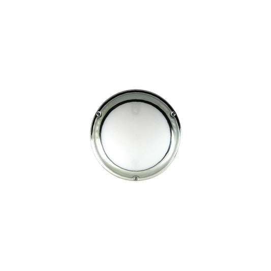 Lumitec Touch Dome, Stainless Steel Bezel, White/Blue, Dimming