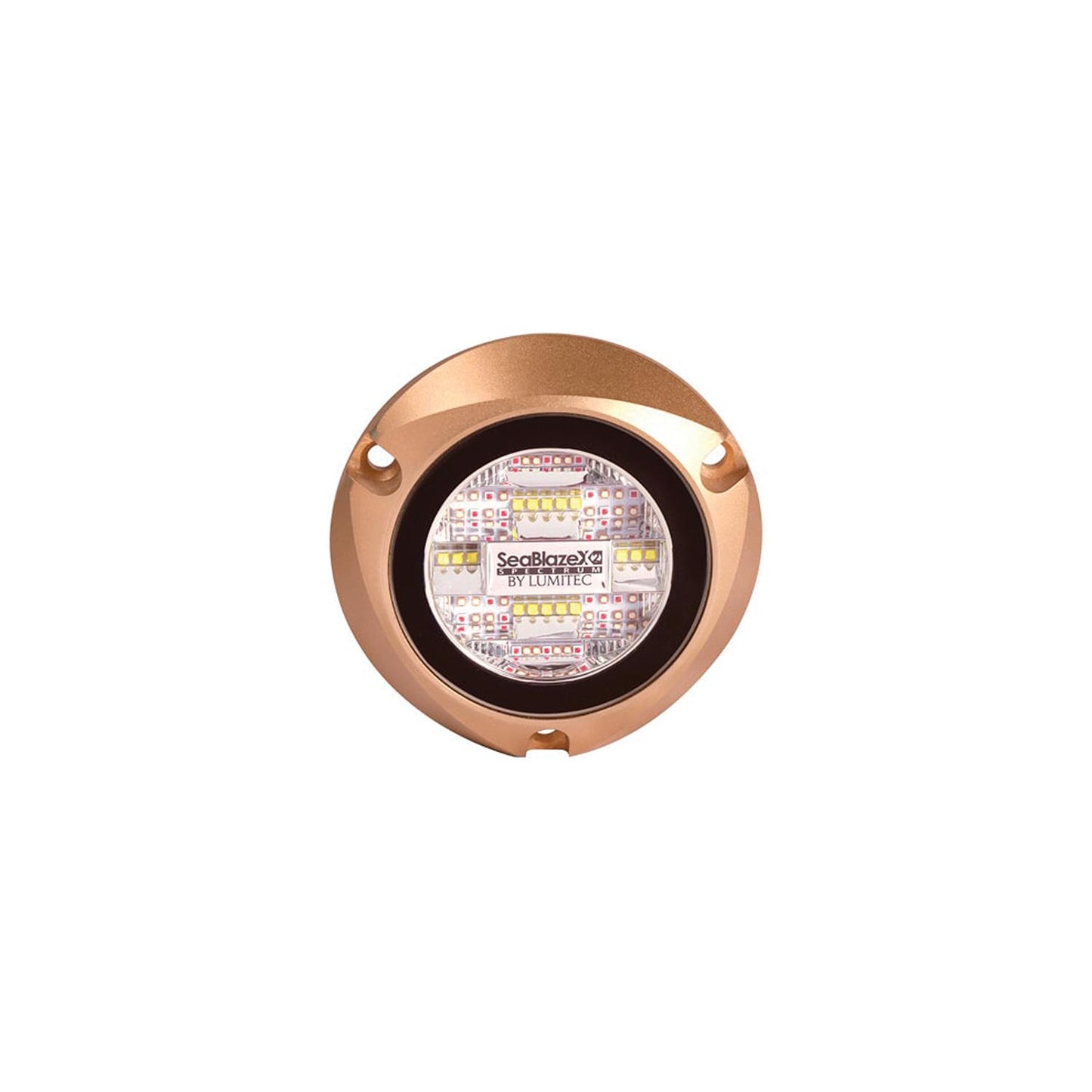 Lumitec 101516 SeablazeX2 Underwater LED Light w/Bronze Bezel, Dual Color White/Blue, Cross Fade, Strobe