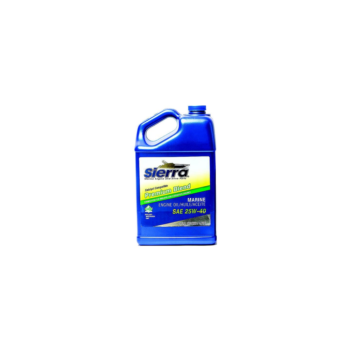 Sierra 9400CAT4 4-Cycle Stern Drive Engine Oil, 25W40 FCW, 5 Qt.