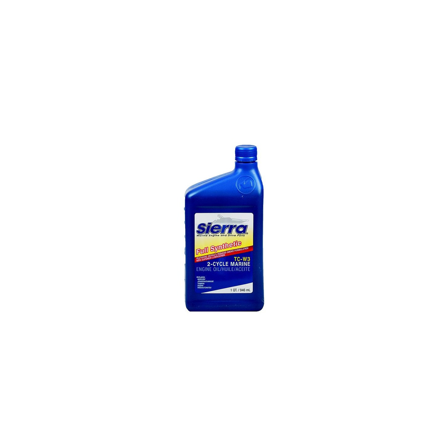 Sierra 95402 Fully Synthetic TC-W3 2-Stroke Outboard Oil, Qt.