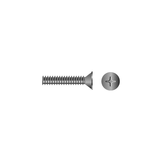 Seachoice Phillips Machine Screw - Flat Head, M5-.8 x 20