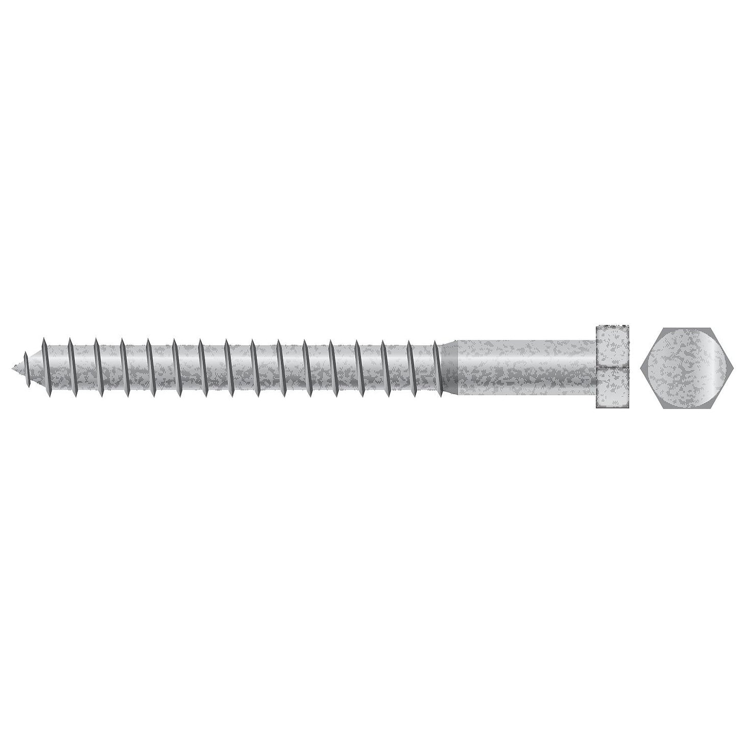 Seachoice Lag Screw, 3/8 x 5"