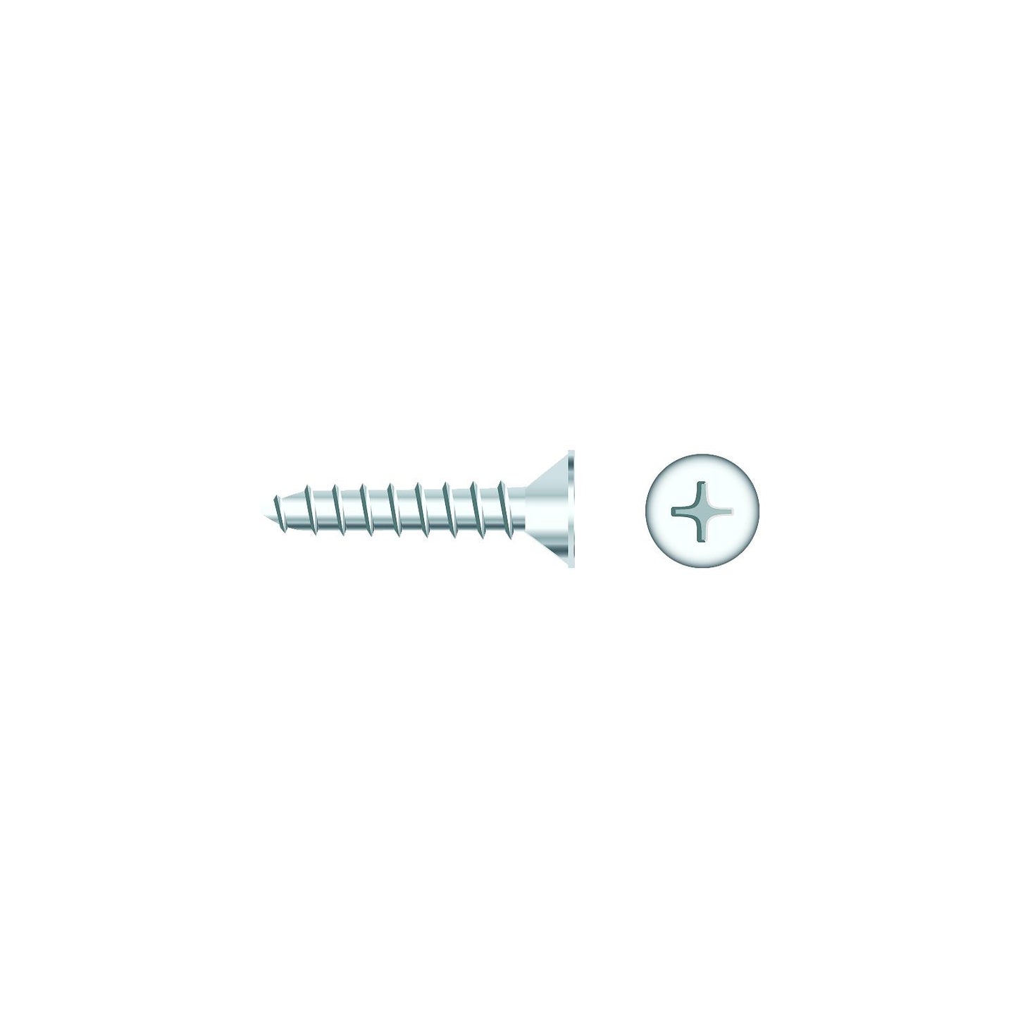 Seachoice 01788 Chrome Plated SS Phillips Tapping Screw - Flat Head, #8 x 1-1/2"