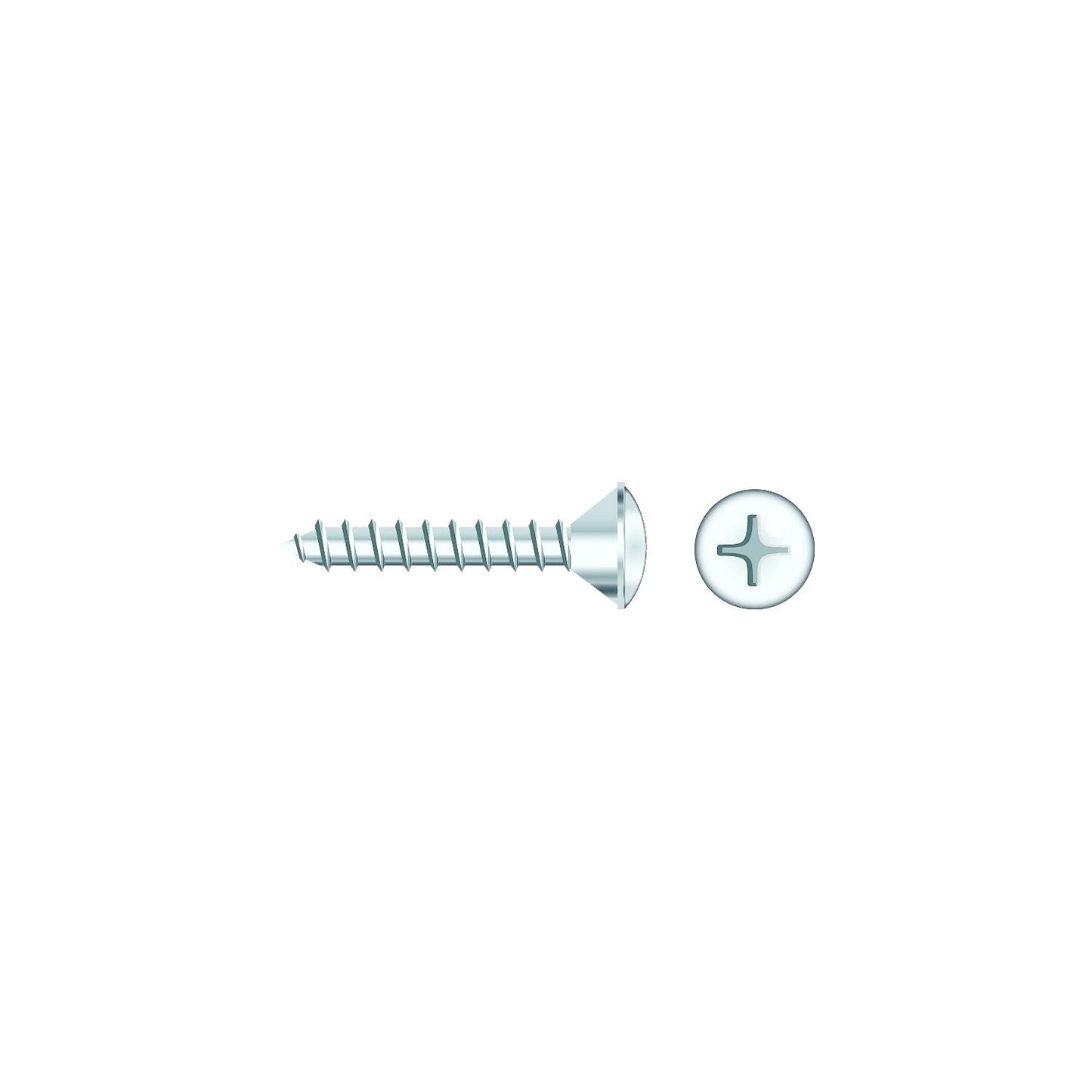 Seachoice 01794 Chrome Plated SS Phillips Tapping Screw - Oval Head, #10 x 1-1/4"