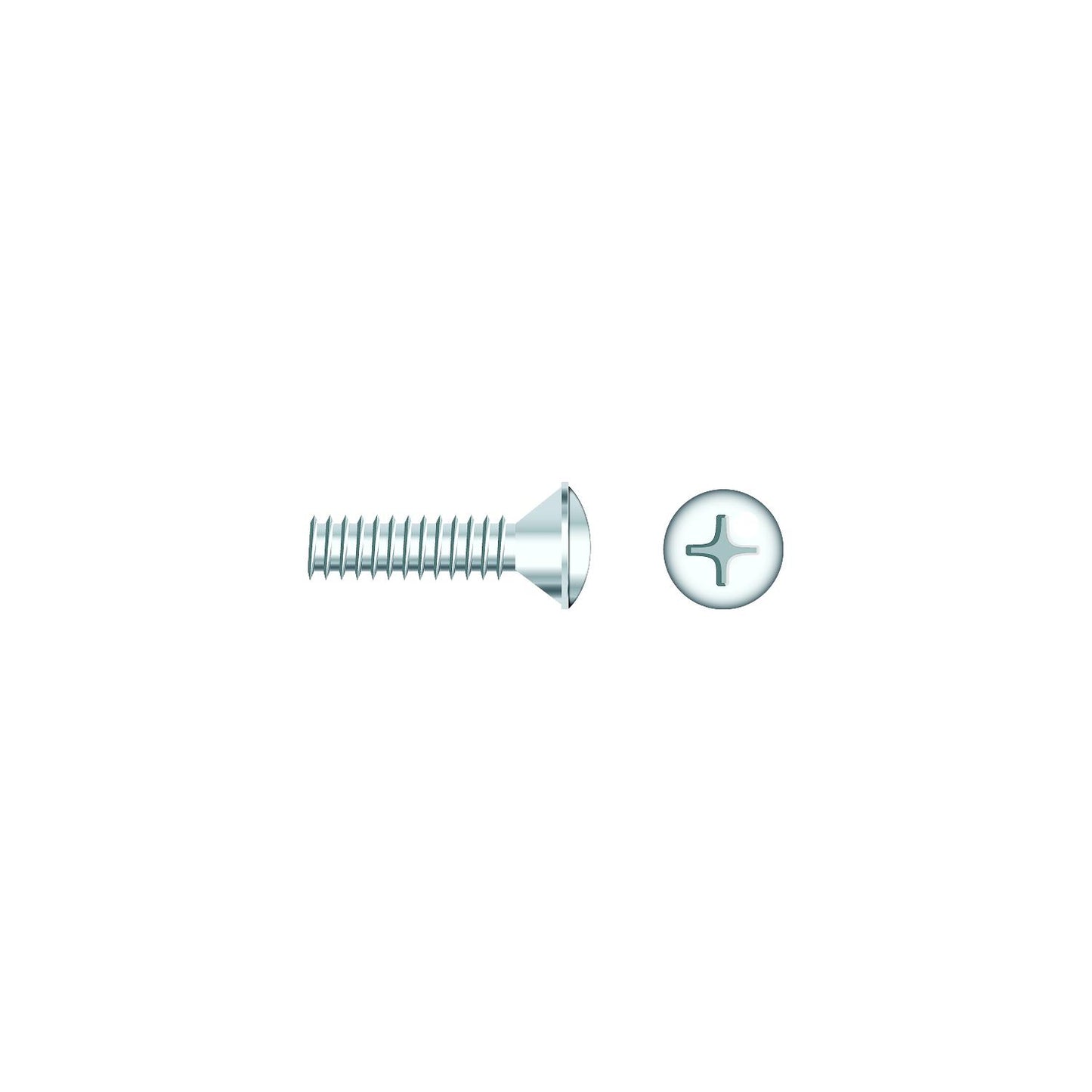 Seachoice 01804 Chrome Plated SS Phillips Machine Screw - Oval Head, 1/4-20 x 2"