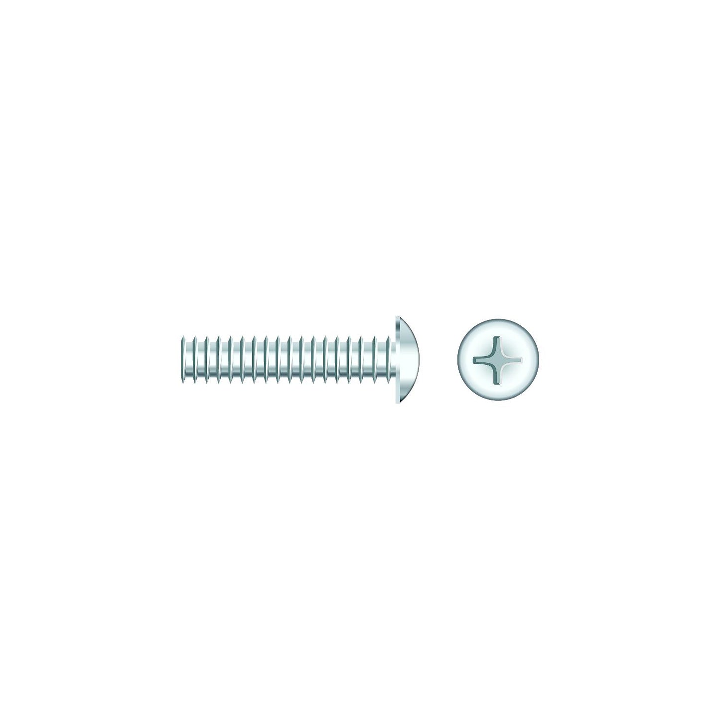 Seachoice 01817 Chrome Plated SS Phillips Machine Screws - Truss Head, 1/4-20 x 1"